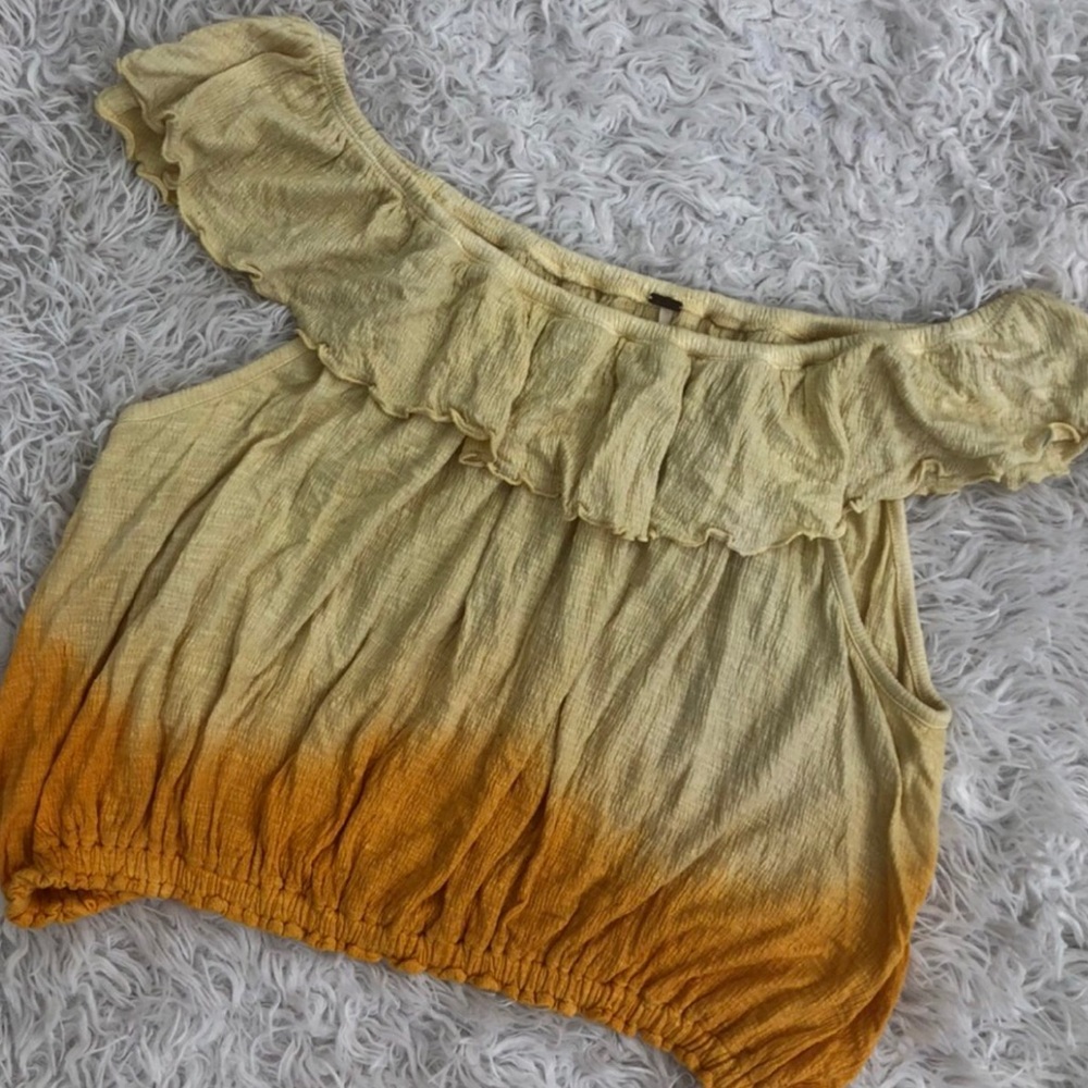 Free people gauze off the shoulder top SMALL
